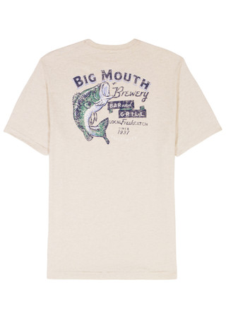 Thumbnail 4: IZOD IZOD Men's Saltwater Short Sleeve Graphic Tee - Oatmeal Htr 