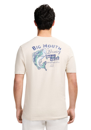 Thumbnail 1: IZOD IZOD Men's Saltwater Short Sleeve Graphic Tee - Oatmeal Htr 