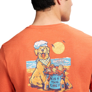 Thumbnail 3: IZOD IZOD Men's Saltwater Short Sleeve Graphic Tee - Burnt Ochr 