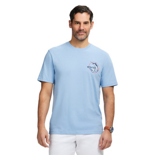 Thumbnail 2: IZOD IZOD Men's Saltwater Short Sleeve Graphic Tee - Placid Blue 