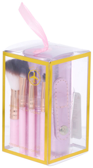 Thumbnail 2: ADRIENNE VITTADINI Adrienne Vittadini 4 Pc Mini Travel Brush Set & Holder 