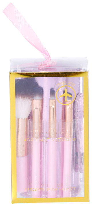Thumbnail 1: ADRIENNE VITTADINI Adrienne Vittadini 4 Pc Mini Travel Brush Set & Holder 