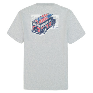 Thumbnail 3: IZOD IZOD Men's Saltwater Short Sleeve Graphic Tee - Light Grey 