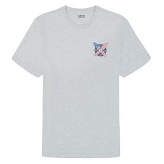 Thumbnail 4: IZOD IZOD Men's Saltwater Short Sleeve Graphic Tee - Light Grey 