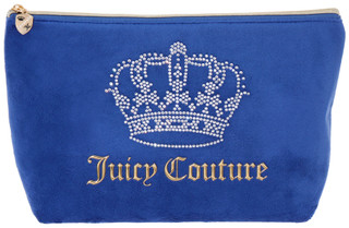 Thumbnail 1: Juicy Couture Juicy Couture Navy Blue Terry Crown Travel Cosmetic Bag 