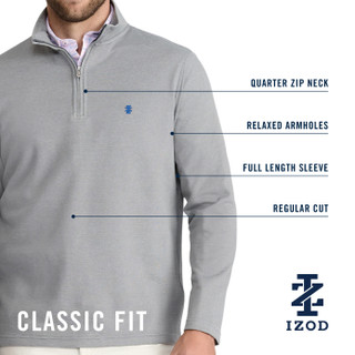 Thumbnail 5: IZOD IZOD Mens 1/4 Zip Performance Comfort Sweatshirt 