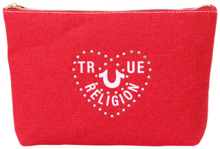 Thumbnail 1: True Religion True Religion Red Logo Embellished Travel Cosmetic Bag 