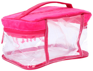 Thumbnail 3: Juicy Couture Juicy Couture Fuchsia Terry Clear Travel Cosmetic Case 