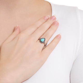 Thumbnail 3: ATHRA Athra Silver Turquoise Ring 