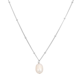 Thumbnail 1: ATHRA Athra Silver Pearl Pendant Necklace 