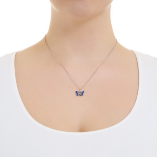 Thumbnail 2: ATHRA Athra Silver Butterfly Necklace 