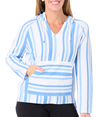 Thumbnail 1: REEL LEGENDS Reel Legends Petite Long Sleeve Baja Stripe Hoodie 