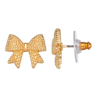 Thumbnail 1: Napier Napier Gold Bow Stud Earrings 