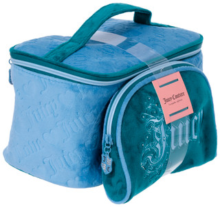 Thumbnail 2: Juicy Couture Juicy Couture Blue Terry Embossed Travel Cosmetic Case 