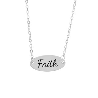 Thumbnail 1: ATHRA Athra Silver Faith Necklace 