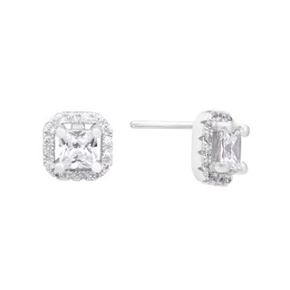 Thumbnail 1: ATHRA Athra Crystal Halo Stud Earrings 