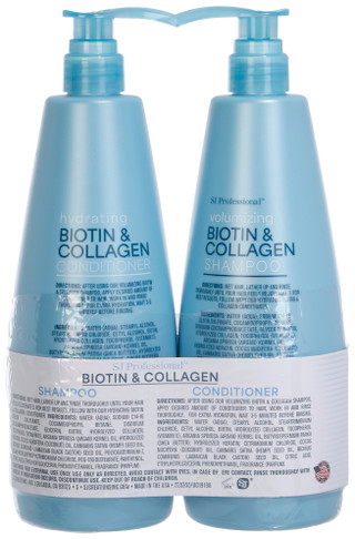 Thumbnail 2: SJ CREATIONS SJ Professional Biotin & Collagen Shampoo & Conditioner Set 