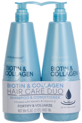 Thumbnail 1: SJ CREATIONS SJ Professional Biotin & Collagen Shampoo & Conditioner Set 