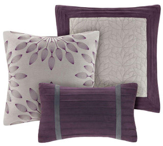 Thumbnail 4: Madison Park Madison Park Palmer Plum 7-pc. Comforter Set 
