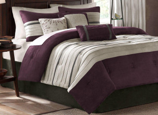 Thumbnail 1: Madison Park Madison Park Palmer Plum 7-pc. Comforter Set 