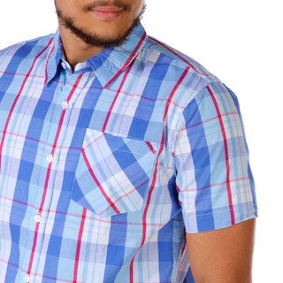 Thumbnail 2: Silver Jeans Co. Silver Jeans Co. Men's Short Sleeve Plaid Buttoned Shirt 