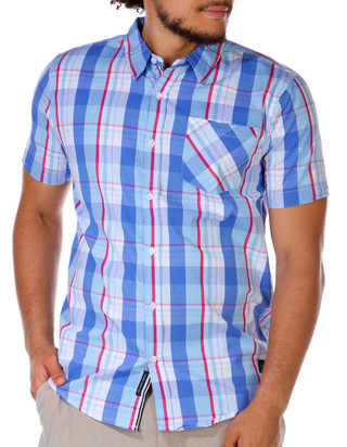 Thumbnail 4: Silver Jeans Co. Silver Jeans Co. Men's Short Sleeve Plaid Buttoned Shirt 