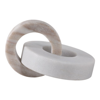 Thumbnail 5: Sagebrook Home Sagebrook 8x6 Marble Double Ring Home Accent 