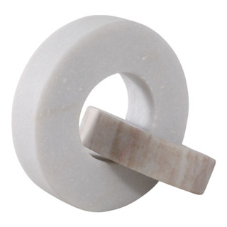Thumbnail 2: Sagebrook Home Sagebrook 8x6 Marble Double Ring Home Accent 