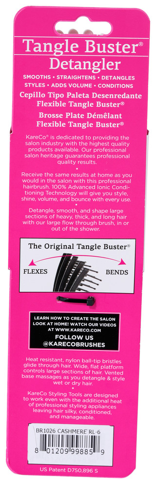 Thumbnail 3: KareCo Kareco Tangle Buster Detangler Hair Brush 