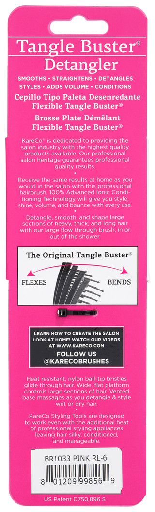 Thumbnail 2: KareCo Kareco Tangle Buster Detangler Hair Brush 