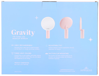 Thumbnail 2: IMPRESSIONS Impressions Gravity Tri-Tone LED Makeup Mirror 