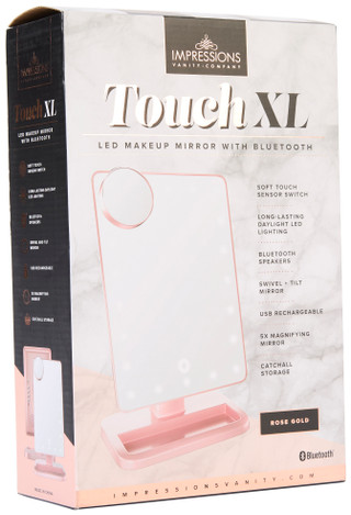 Thumbnail 1: IMPRESSIONS Impressions Touch XL LED Makeup Mirror with Bluetooth 