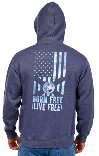 Thumbnail 1: FloGrown FloGrown Mens Born Free Long Sleeve Florida Pullover Hoodie 