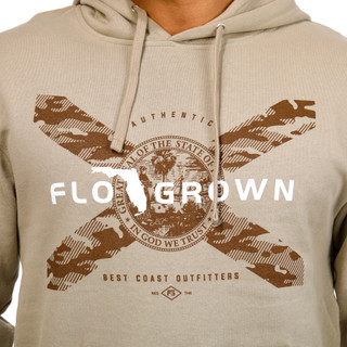Thumbnail 2: FloGrown FloGrown Mens Long Sleeve Florida Camo Flag Pullover Hoodie 