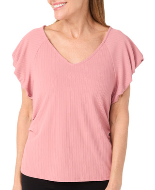 Thumbnail 2: RACHEL ROY Rachel Roy Womens Ribbed Puff Short Sleeve Top 