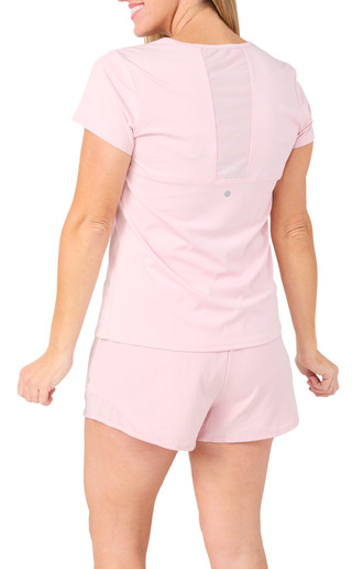 Thumbnail 2: RBX RBX Active Womens Interlock Mesh Short Sleeve Short Set 