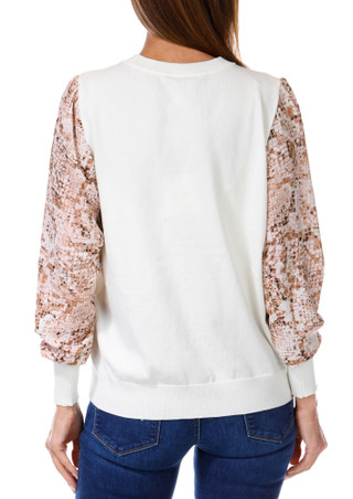 Thumbnail 2: Zac & Rachel Women's Snakeskin Long Sleeve Top 