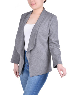Thumbnail 3: NY COLLECTION NY Collection Petite Long Sleeve Ponte Jacket 