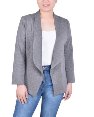 Thumbnail 1: NY COLLECTION NY Collection Petite Long Sleeve Ponte Jacket 