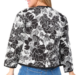 Thumbnail 2: Onque Onque Petite Long Sleeve Floral Quilted Reversible Jacket 