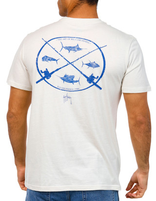 Thumbnail 1: Guy Harvey Guy Harvey Mens Short Sleeve Big Game Fishing Tee Shirt 