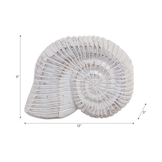 Thumbnail 8: Sagebrook Home Sagebrook Home 12 in Wood Snail Shell Home Accent 