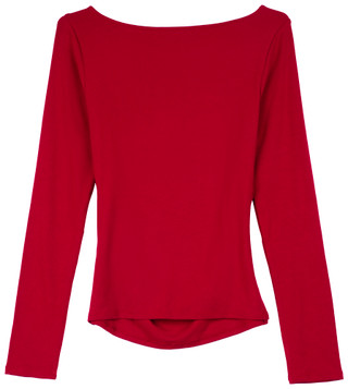 Thumbnail 2: Madden Girl Madden Girl Juniors Long Sleeve Boat Neck Ruched Top 