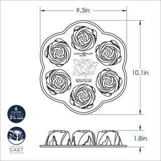 Thumbnail 2: Nordic Ware Nordic Ware Rose Bud Pan 