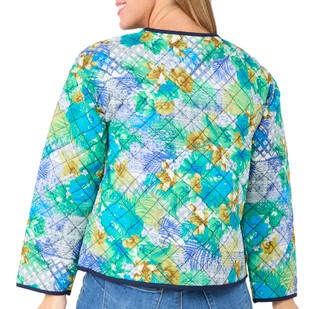 Thumbnail 2: Onque Onque Petite Long Sleeve Floral Quilted Reversible Jacket 