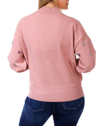 Thumbnail 2: Zac & Rachel Women's Sequin Sleeve Sweater 