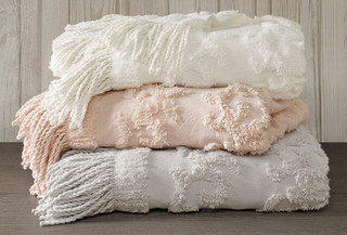 Thumbnail 3: Madison Park Madison Park Cotton Tufted Throw 