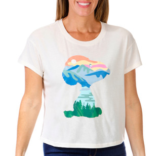 Thumbnail 1: Peanuts Peanuts Womens Short Sleeve Snoopy Landscape Graphic Tee 