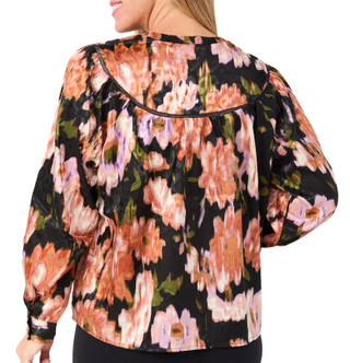Thumbnail 2: Zac & Rachel Zac & Rachel Womens Long Sleeve Jacquard Satin Top 