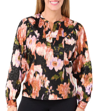 Thumbnail 1: Zac & Rachel Zac & Rachel Womens Long Sleeve Jacquard Satin Top 